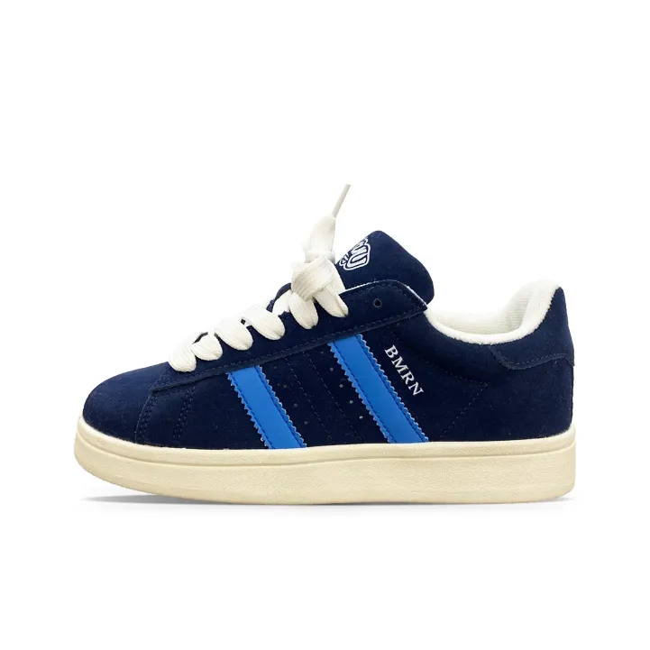 XLAIII Anti Slip Wear Resistant Low Top Skateboard Shoes Unisex Deep Sea Blue-0