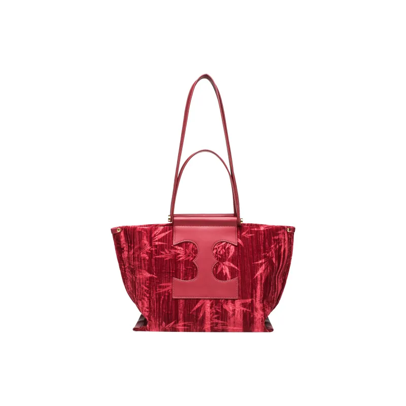 ZAVC Artificial Leather Tote Bag, Shopping Bag, Shoulder Bag, Handbag Medium Size Women's Red-1
