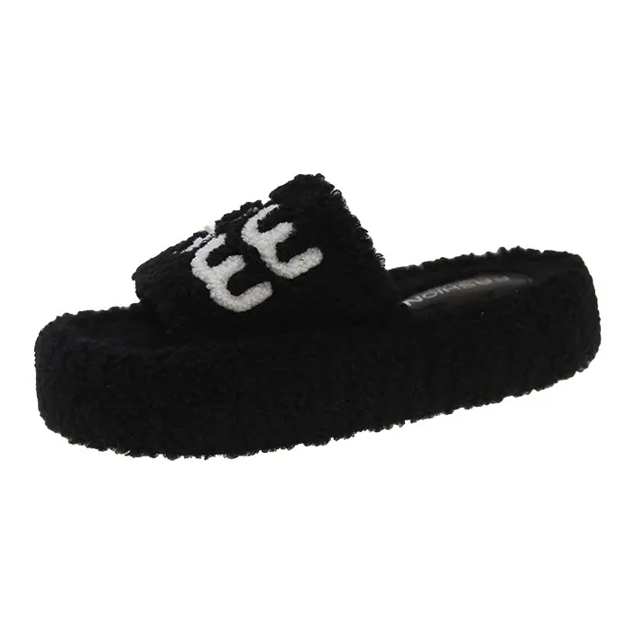 ALPLUME Women's Home Slippers Black Yellow Brown Ecru Slippers & Home Slippers-0
