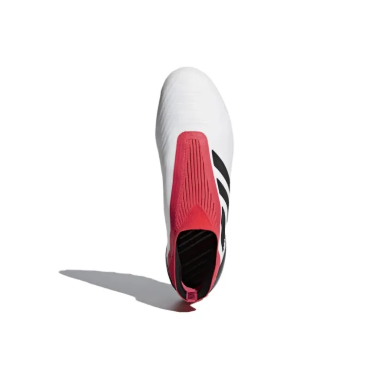 Adidas Predator 18+ Anti Slip Wear Resistant Soccer Shoes Men's White Pink Black-3
