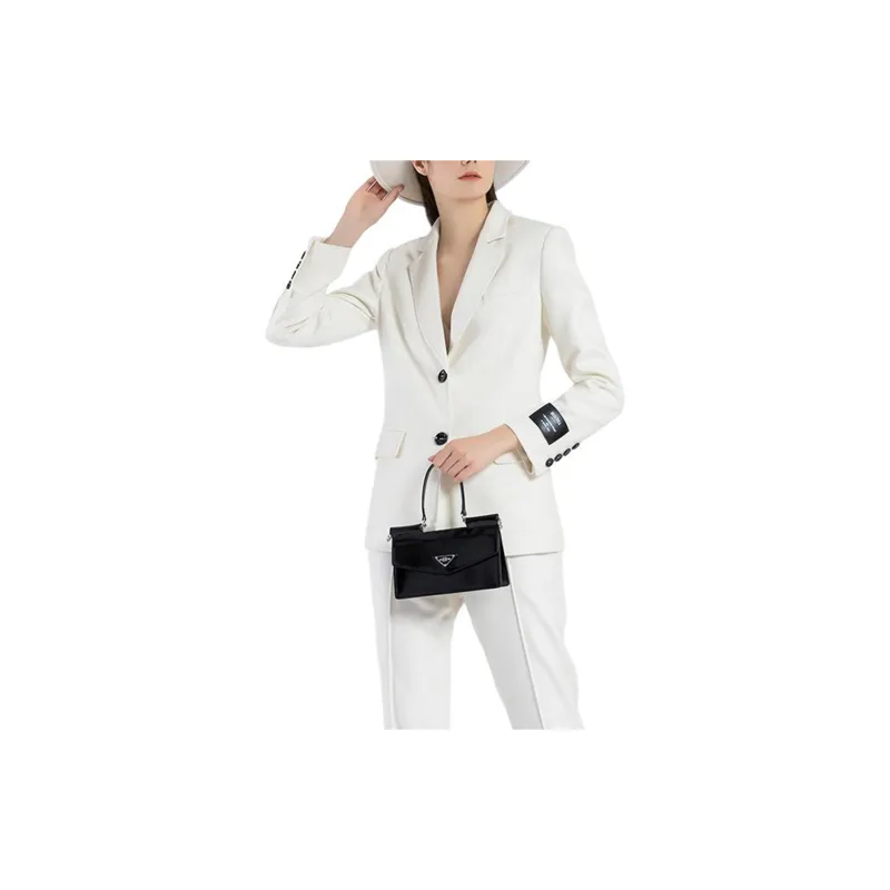 BESIONIA Business Suit Coat Women's White-4