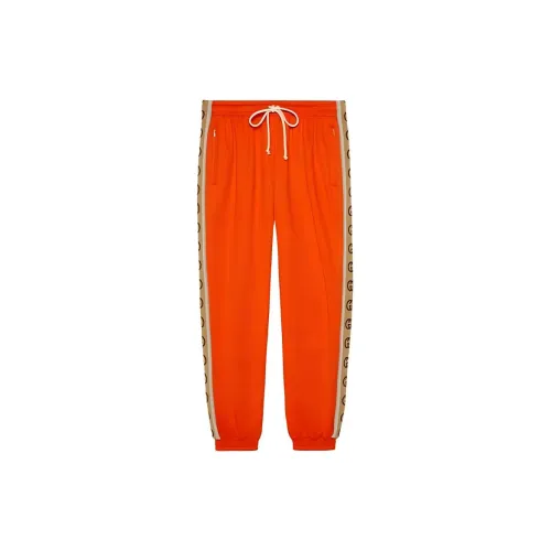 GUCCI Knitted Sweatpants Men Orange