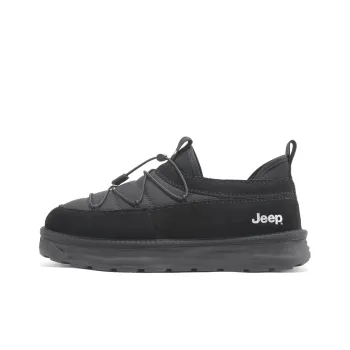 Jeep Thermal Coverage Height Increasing Balance Abrasion Resistant Slip Resistant Ankle Length Snow Boots Men's Black