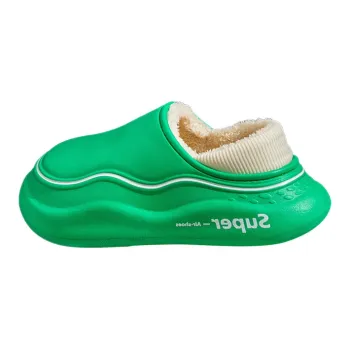 Shangheng Platform Cotton Slipper With Shoe Bag Heel, Slip on, Home Use, Autumn Winter, Indoor