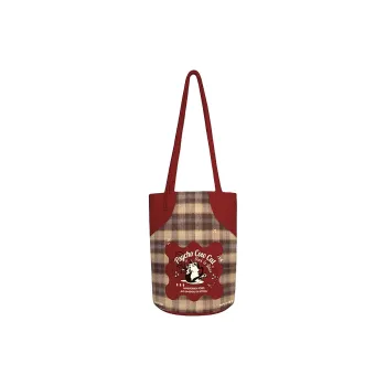 AOSONG Suede Tech Fabric Shoulder Bag Regular Unisex Red Cow Leather