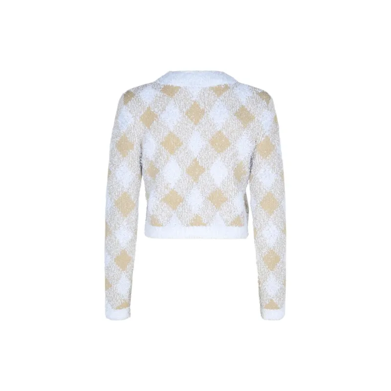 BALMAIN Vichy Tweed Short Jacket-1