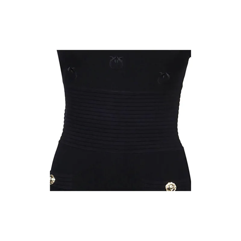 PINKO FW22 Long Sleeved Dresses Women's Black-8