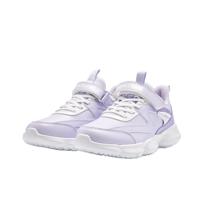 QIAODAN Slip Resistant Cushioning Low Top Kids' Running Shoes Purple Teenagers-2