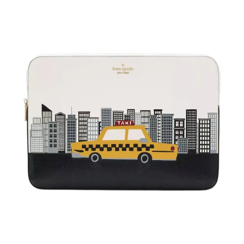 Kate Spade PVC Polyvinyl Chloride Laptop Storage Bag Women's Protein Cream Composite