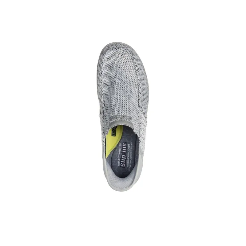 Skechers Melson Slip Resistant And Breathable Low Top Casual Shoes Men's Gray-2
