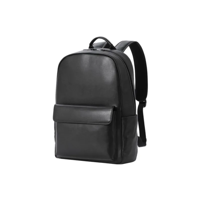 DOSRFINI Cow Leather Backpack Large Size Men's Black-1