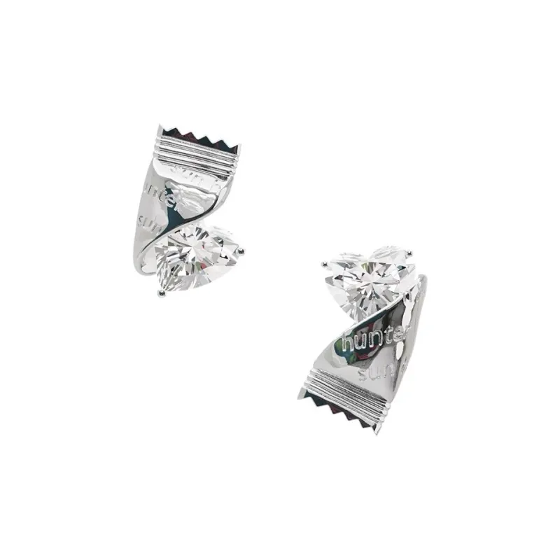 ZWU 925 Sterling Silver Needle Zircon Stud Earrings Women's-7