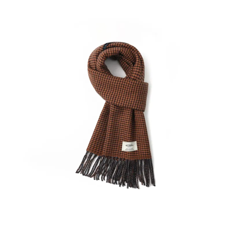 FREE RABBITⅡ British Versatile Warm Shawl Double Sided Fringe Plaid Scarf Unisex-4