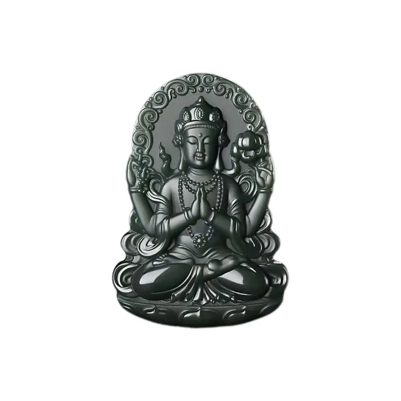 Run Ding Hetian Jade Pendants Green Jade Men-0