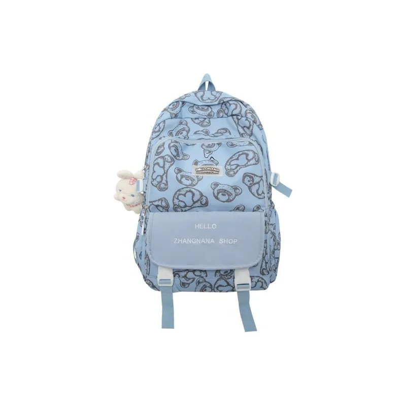NX DOUGHNUT Nylon Backpack Regular Women's Black Ecru Blue White & Black Coffee-5