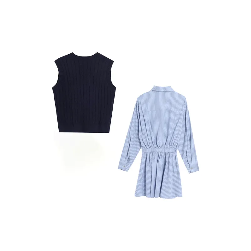 Zukizuki Skirt Set Women's Blue-1