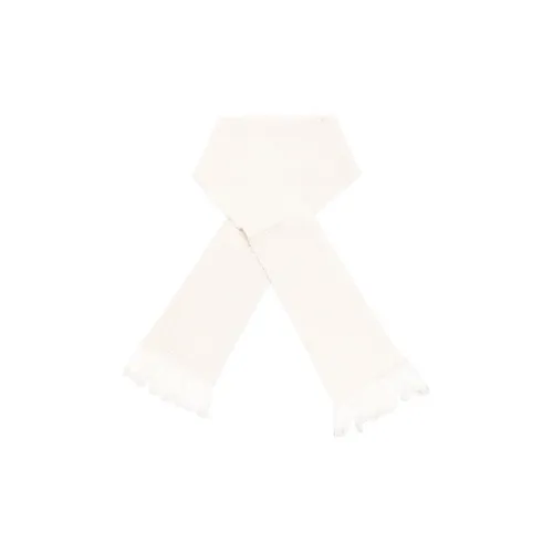 CHARLES and Lambswool Nylon Knit Scarves Women's White