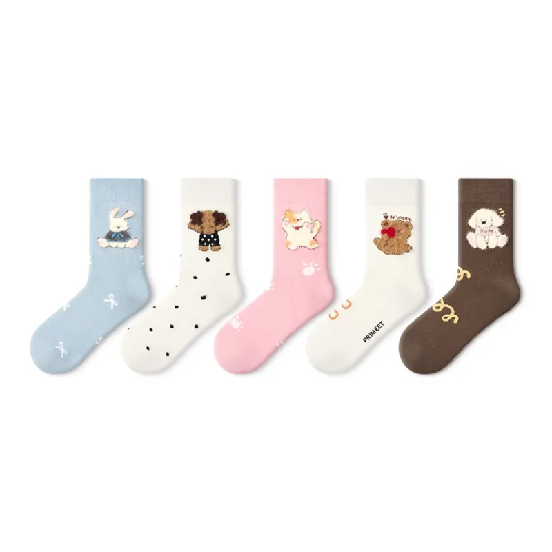Primeet Mid Calf Socks Women's 5 Pack-10