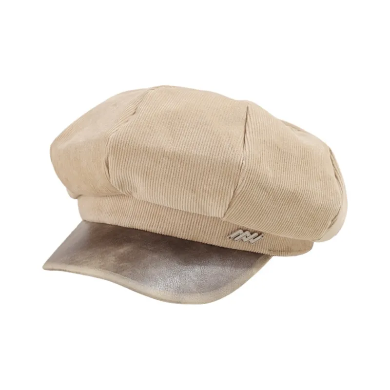 CARDANRO Corduroy Berets Women's-3