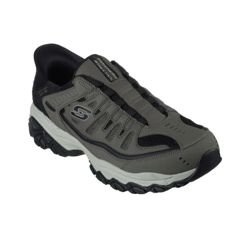 Skechers After Burn Anti-Slip Wear-Resistant Low-Top Outdoor Shoes Men's Gray Black-1