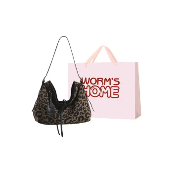 Worm's Home Artificial Leather Crossbody Bag, Shoulder Bag Regular Women's Black/Brown