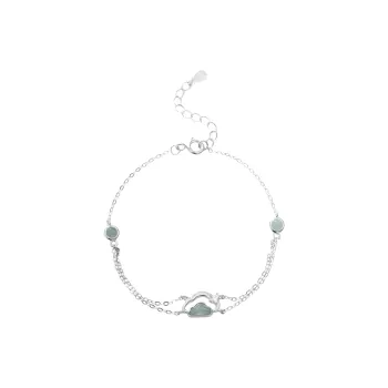 Double Happiness Gift Glutinous Jade Jadeite Bracelets Women's