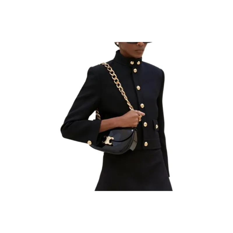 CELINE Verneuil Jacket In Double Faced Wool Tricotine-3