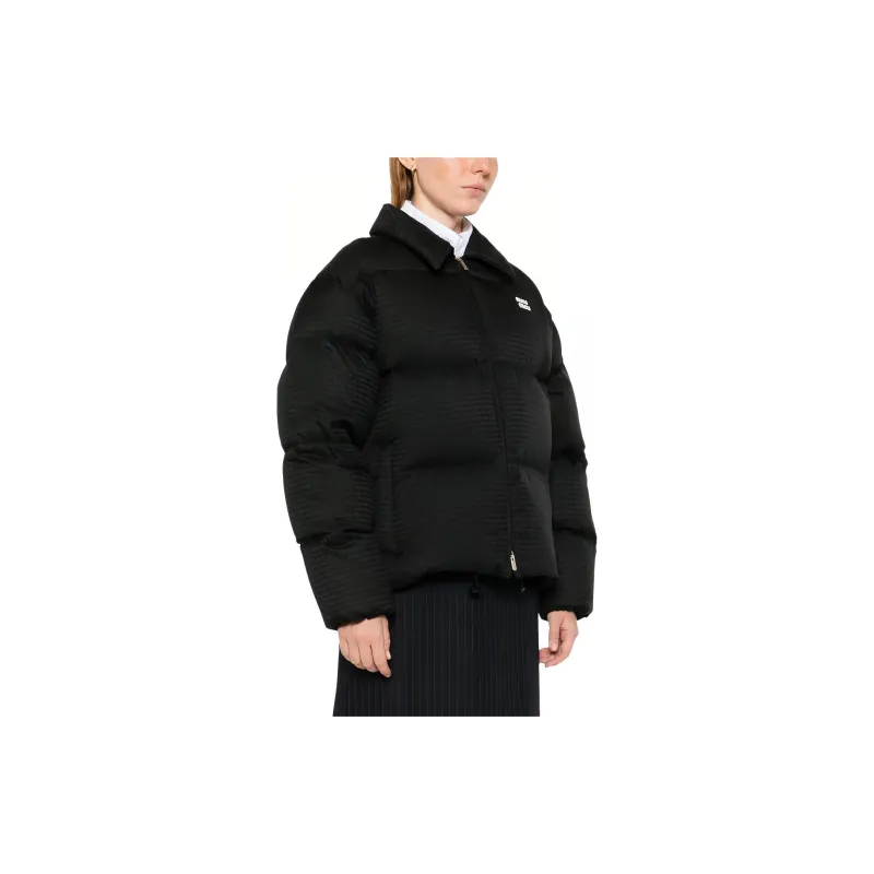 MIU MIU Collared Zip Up Puffer Jacket-3
