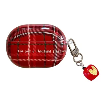 Kona Chun Compatible With FreeBuds 5i/6i/SE2 TPU Minimalist Style Red Plaid Bowknot Fully Enclosed Headphone Cases