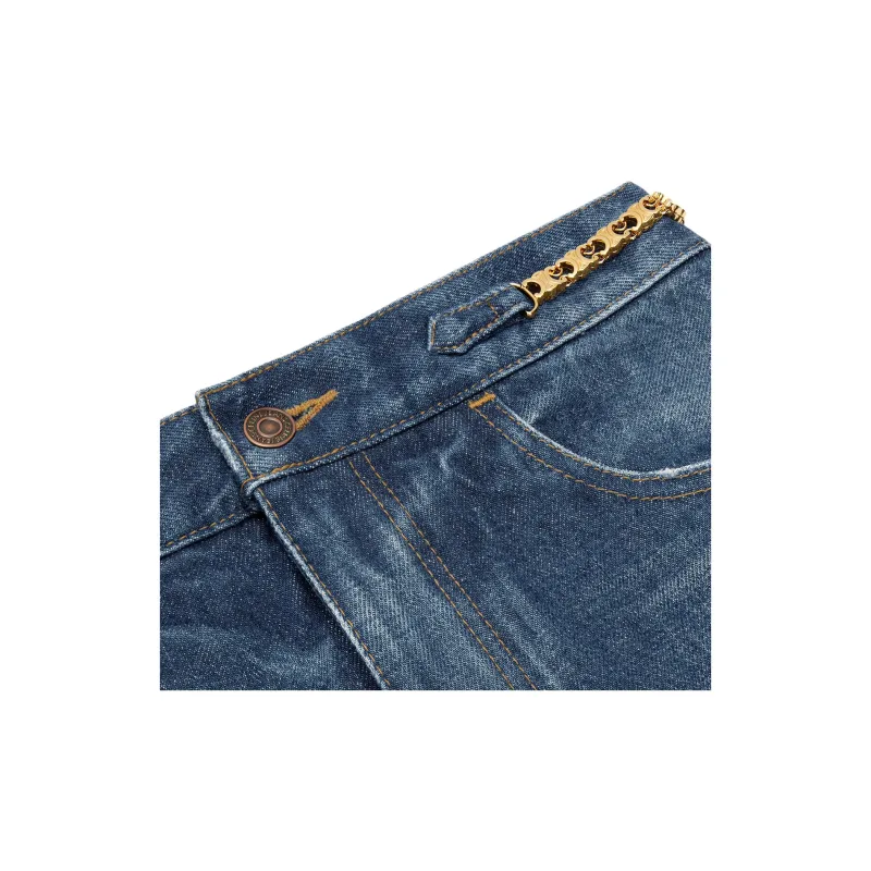 CELINE SS22 Denim Short Skirts Women's Blue-2