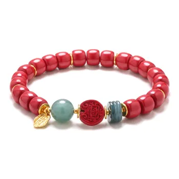 Phoenix Nirvana Reconstructed Cinnabar Bracelets Women's