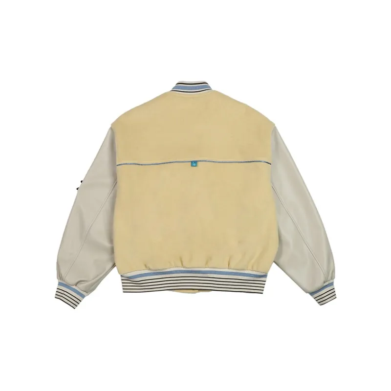 JIKOO Baseball Jacket Women's Yellow-1