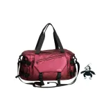 Burgundy Oxford Trendy and Cool Travel Bag+Gorilla Pendant