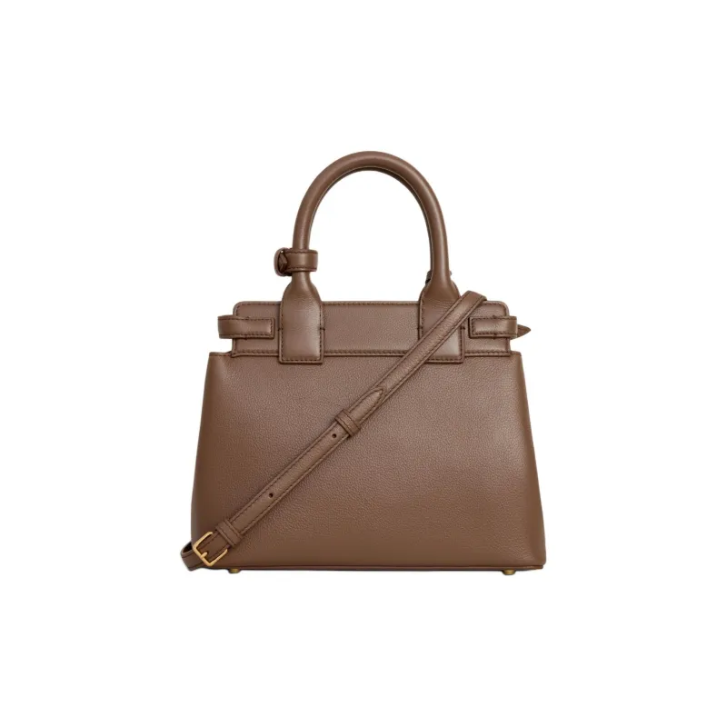 CELINE Soft Cow Leather Tote Bag, Shopping Bag, Shoulder Bag, Crossbody Bag, Handbag Women's Shiny Brown-2