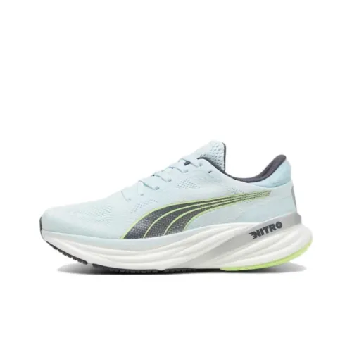PUMA Magnify Nitro 2 Anti-Slip Wear-Resistant Low-Top Casual Running Shoes Women's Blue White