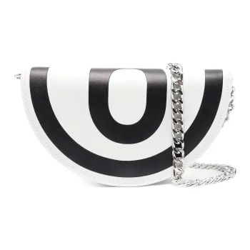 MM6 Maison Margiela Cow Leather Shoulder Bag, Crossbody Bag Women's White/Black