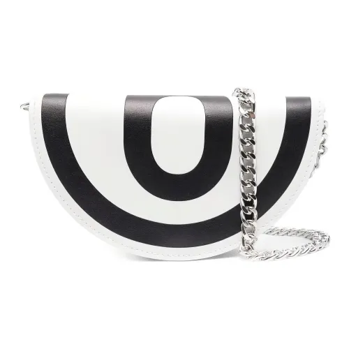 MM6 Maison Margiela Cow Leather Shoulder Bag, Crossbody Bag Women's White/Black