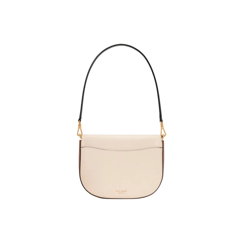 Kate Spade Textured Leather Portable Crossbody Bag, Shoulder Bag Medium Size Women's Milk White-2