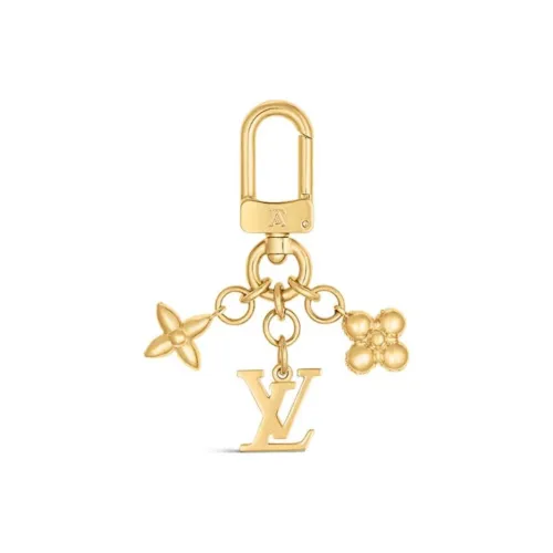 LOUIS VUITTON Metal Keychains Women's Gold