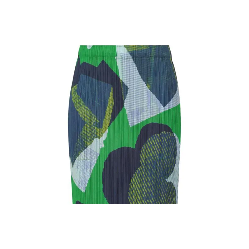PLEATS PLEASE ISSEY MIYAKE Meteorite Casual Long Skirt Women's Green-3