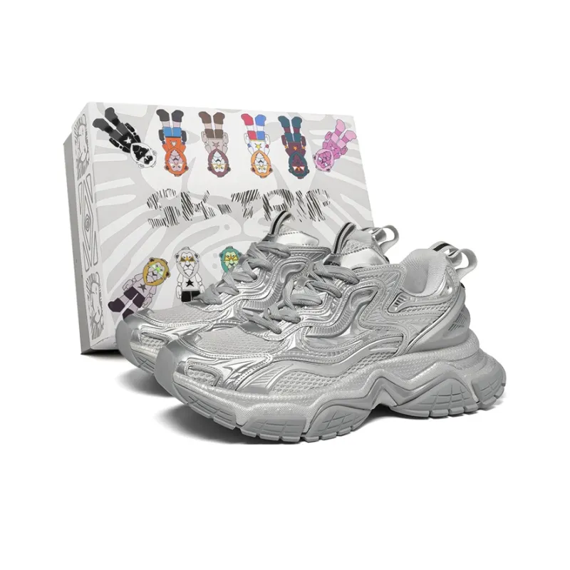 SK.TRIP Crossbow Series Bow And Arrow 4 Cushioned Wear Resistant Height Increasing Low Top Chunky Sneakers Unisex-0