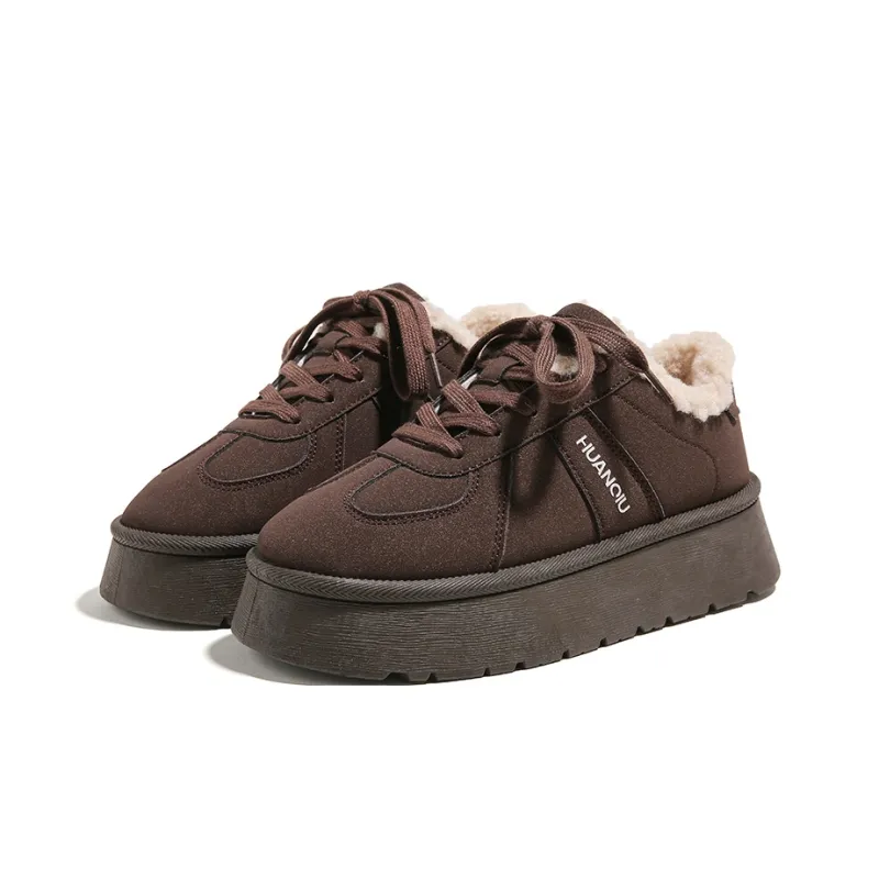 HUANQIU Coverage Warm And Wear-Resistant Low-Top Skateboard Shoes Women's-7