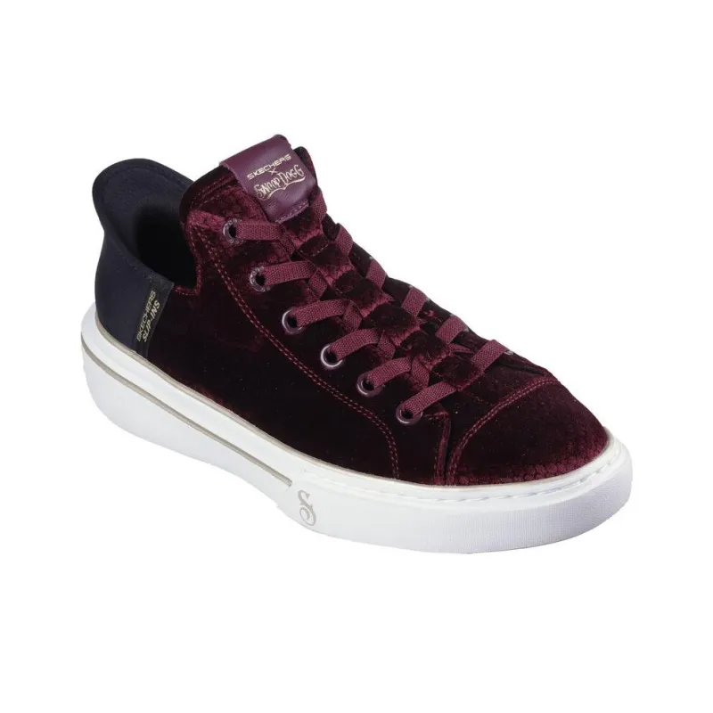 Snoop Dogg x Skechers Slip Ins Cushioning Wear-Resistant Low-Top Casual Shoes Men's Dark Red-2