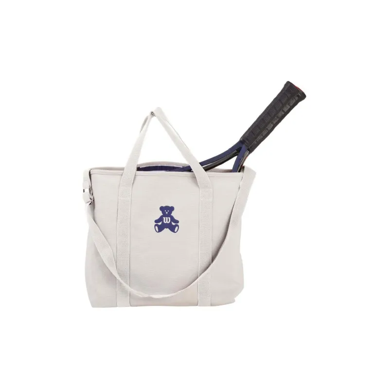 Wilson Canvas Canvas Bag Tote Bag Shopping Bag Handbag Unisex Ecru-1