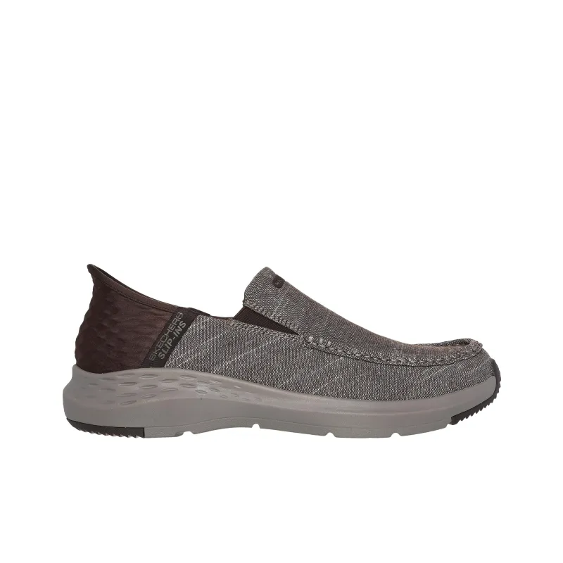 Skechers Slip Ins Anti Slip Wear Resistant Low Top Casual Shoes Men's Brown-1