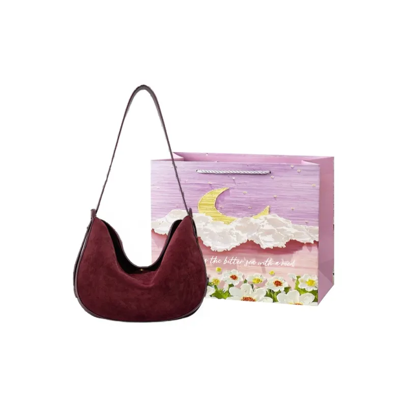Bansusu PU Crossbody Bag, Shoulder Bag Women's Mocha/Milk Coffee/Ancora Red-8