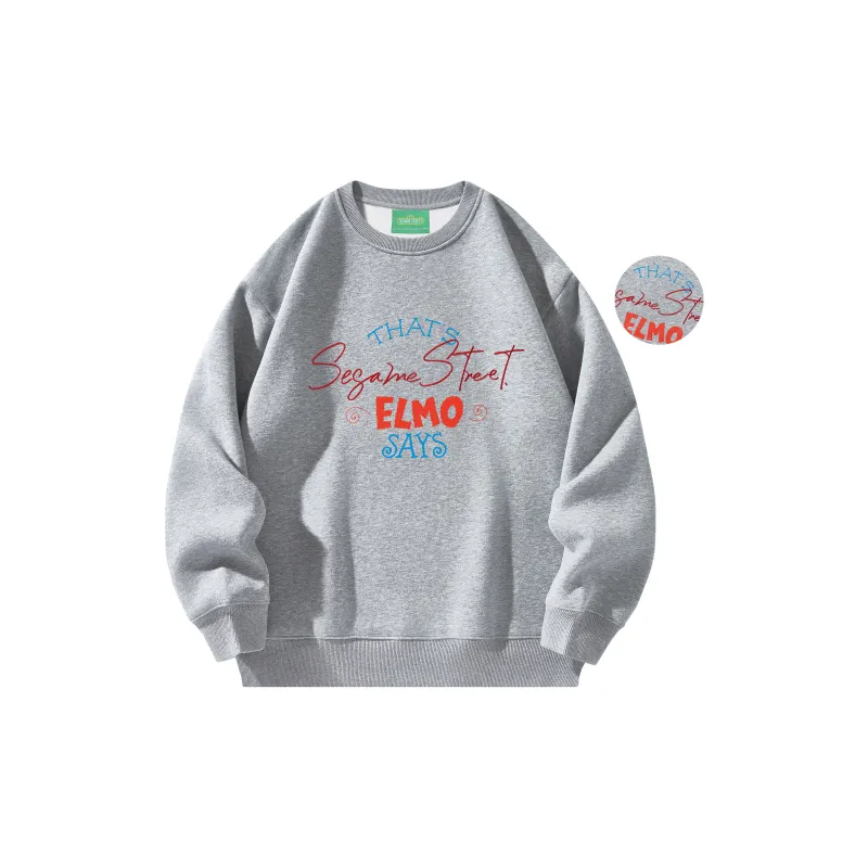 SESAME STREET Sweatshirt Thickened And Fleece Lined Optional Unisex-24