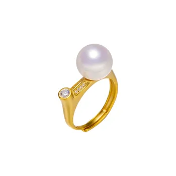 ZHENZHUAOMI Freshwater Pearl Pearl Rings Women's