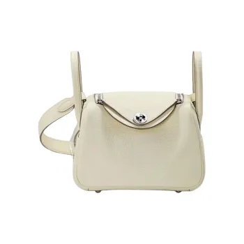 HERMES Lindy Clemence Bullock Leather Portable Crossbody Bag Shoulder Bag Mini Women's Milton Yellow