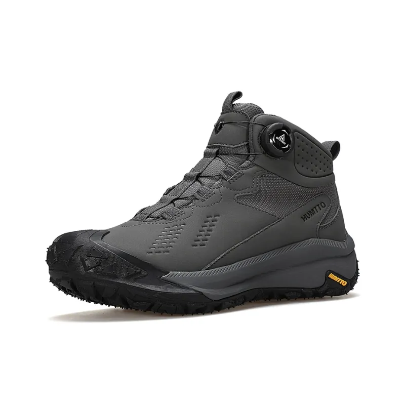 HUMTTO Cushioning Anti Slip And Wear Resistant High Top Outdoor Shoes Men's Gray-1